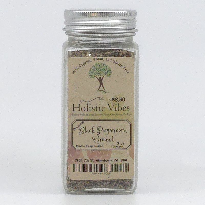 Organic Peppercorn, Black, Ground