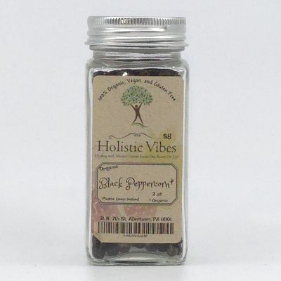 Organic Peppercorn, Black, Whole