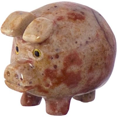 Spirit Animal 1.25-inch, Pig, Lucky, Dolomite