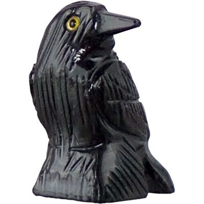 Spirit Animal 1.25-Inch, Raven, Black Onyx