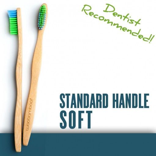 Toothbrush, WooBamboo, Soft, Handle Style: Standard