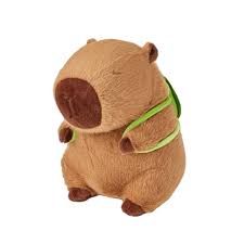 Peluche Capibara con mochila de tortuga