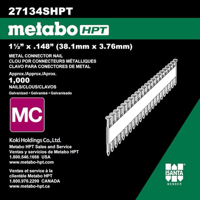 Metabo 1-1/2 in x 0.178-in 36Deg. Galvanized Smooth Shank Joist Hanger Nail (1000)
