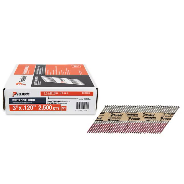 Paslode Interior Framing Nails - -in x 0.12-in (2,500 Qty) 30deg Smooth Shank