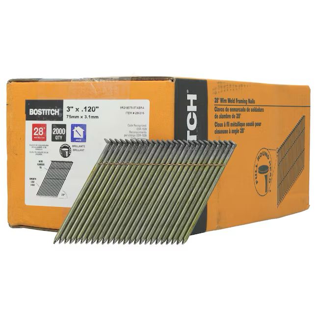 Bostitch Framing Nails 3-in x 0.120-in 28 -Degree Smooth Shank ( 2000 -Per Box )