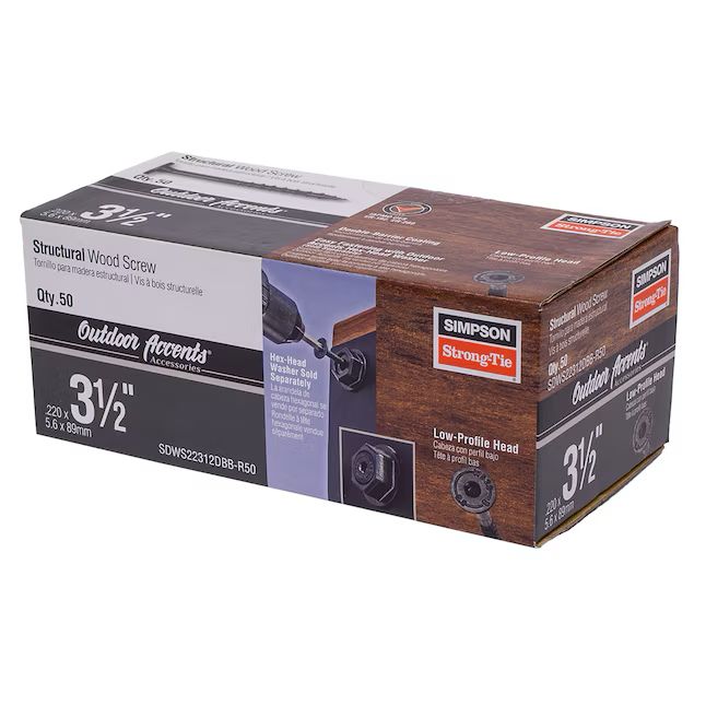 Simpson 3-1/2&quot; SDWS22312DBB-R50 (50 Qty)