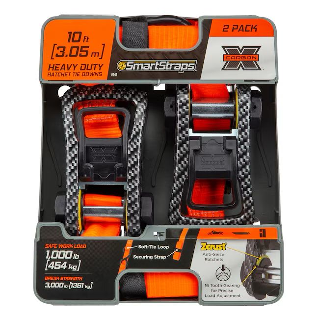 SmartStraps 1-1/4-in x 10-ft Ratcheting Strap