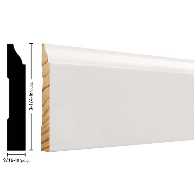 623 Primed Baseboard 16 Foot
