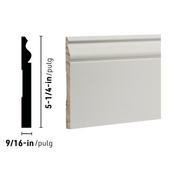 610 Primed Baseboard 16ft