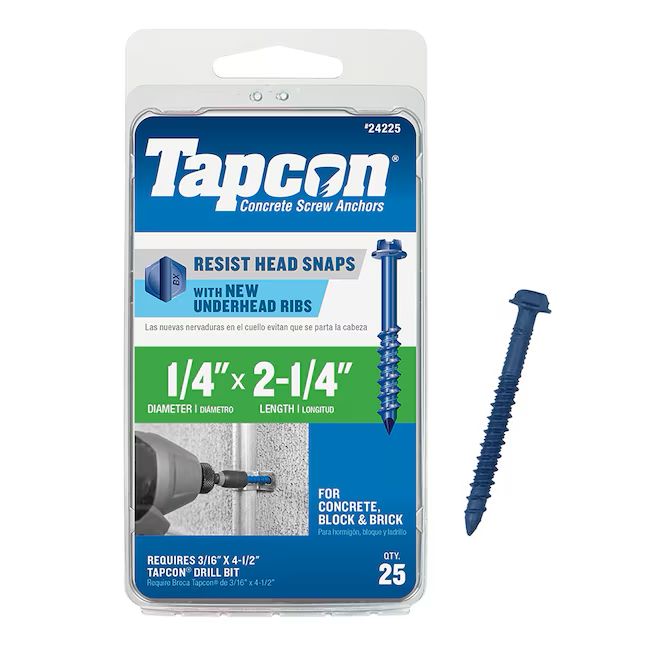 Tapcon 1/4x2-1/4 (25 Pack)
