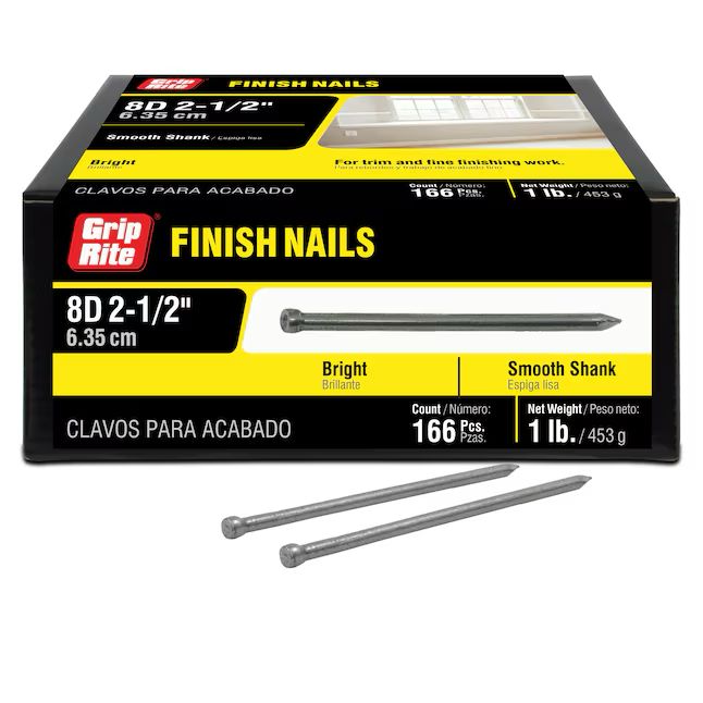 Grip-Rite 8D 2-1/2-in Finish nails (1 lb Box)