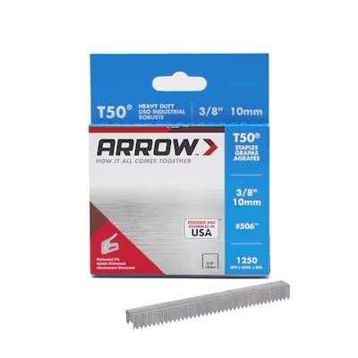T50 Arrow 3/8-in Leg x 3/8-in staples 5000 -Per Box