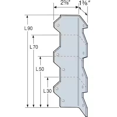 Simpson 9 in. Galvanized Reinforcing L Angle