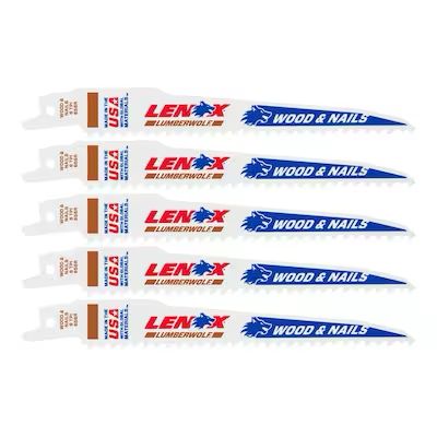 LENOX 6-in 6 TPI Sawzall Reciprocating Blade (5-pack)