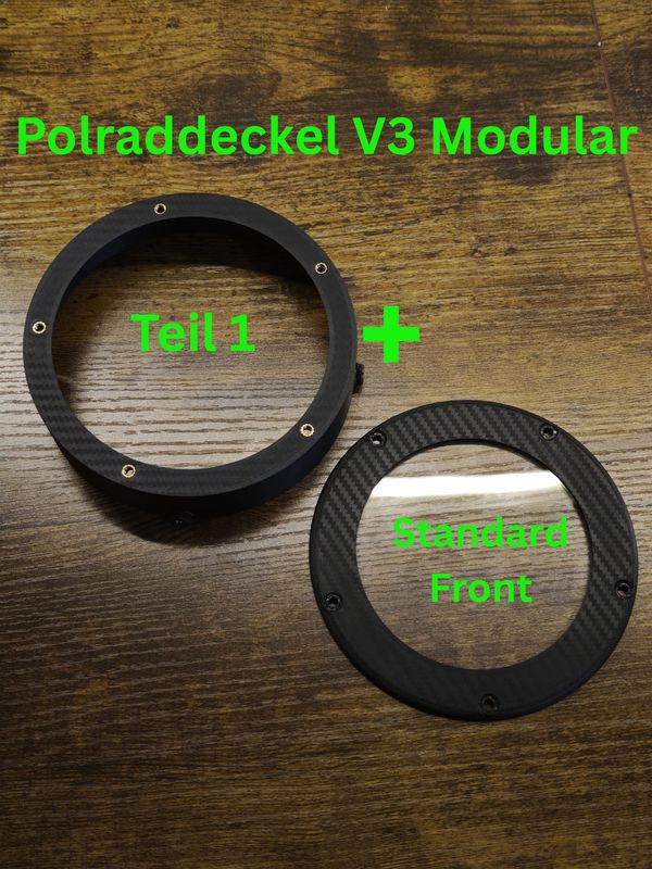 Polraddeckel V3 Teil 1 Original Hobel24 für Sachs 505 / Hercules Prima mit Standard Front Transparent