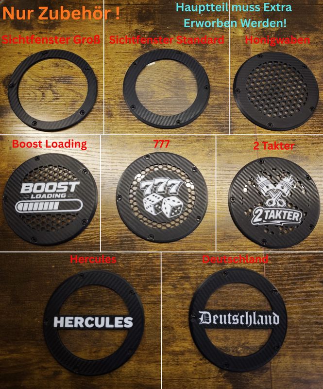 Zubehör für Polraddeckel V3 Front Nach Wahl (Nur Teil 2 !!!)