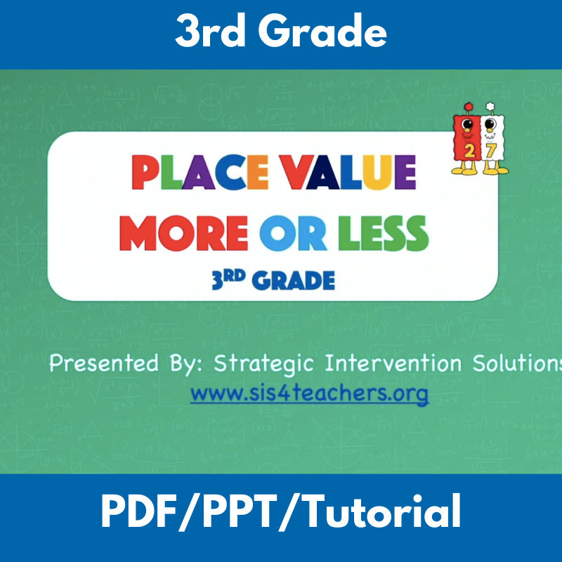 Place Value More or Less: 3rd Grade