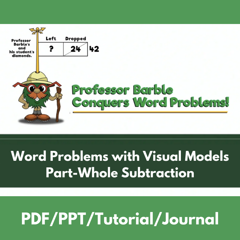 Word Problems with Visual Models: Part-Whole Subtraction