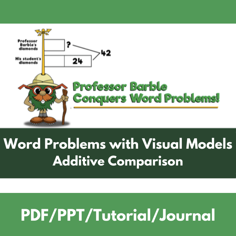 Word Problems with Visual Models: Additive Comparison