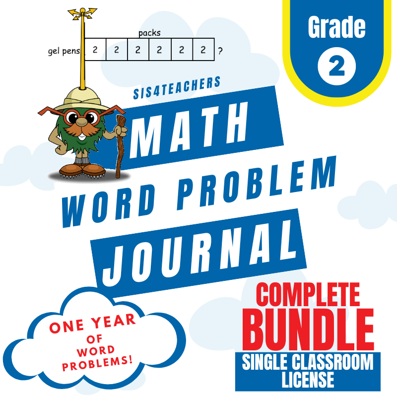 Math Word Problem Journal - 2nd Grade