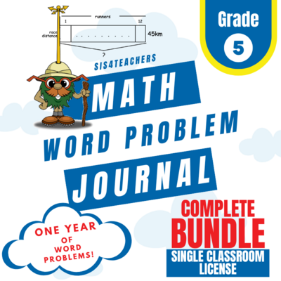 Math Word Problem Journal - 5th Grade