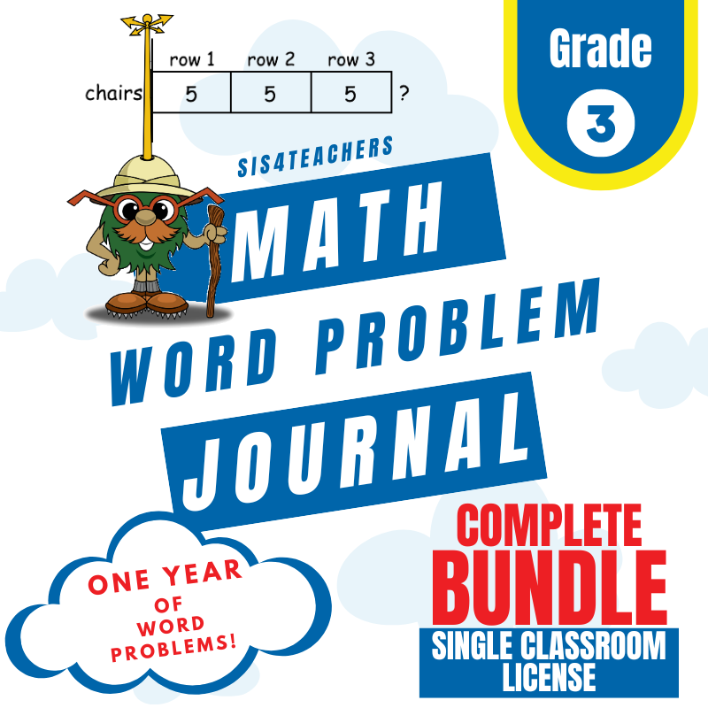 Math Word Problem Journal - 3rd Grade
