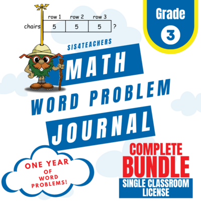Math Word Problem Journal - 3rd Grade
