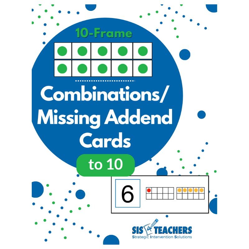 Combination/Missing Addend Cards: 10-Frames to 10