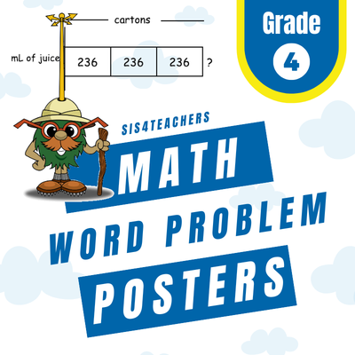 Math Word Problem Posters - 4th Grade
