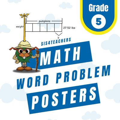 Math Word Problem Posters - 5th Grade