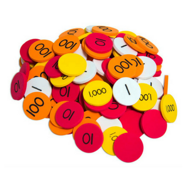 Place Value Whole Number Discs (1-1000)-Small Group Set