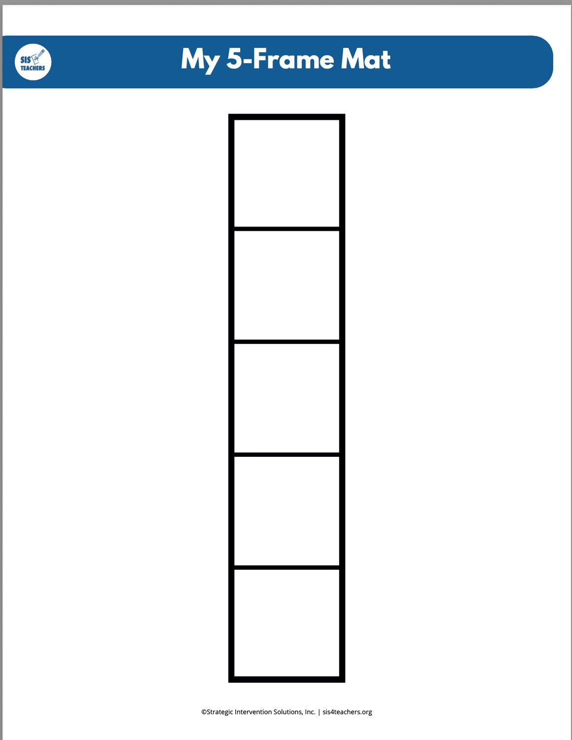 My 5-Frame Mat (set of 10)