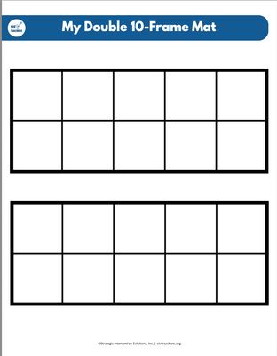 My Double 10-Frame Mat &amp; 40 on the 10-Frame (set of 10)