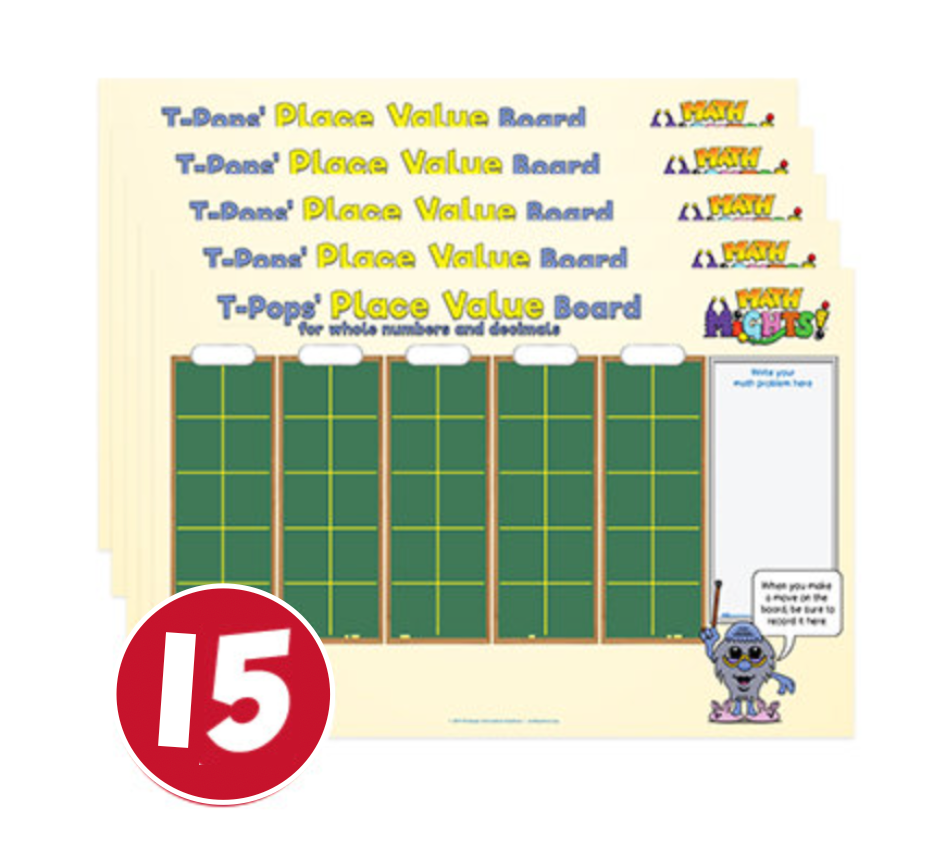 T-Pops' Place Value Mats (set of 15) T-Pops' Place Value Mats (set of 15)