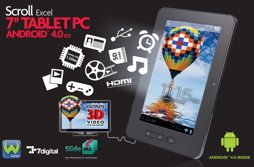 Storage Options Scroll Excel 7&quot; Android 4.0 ICS Tablet
