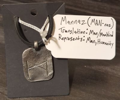 Norse Rune Pendant (Mannaz)
