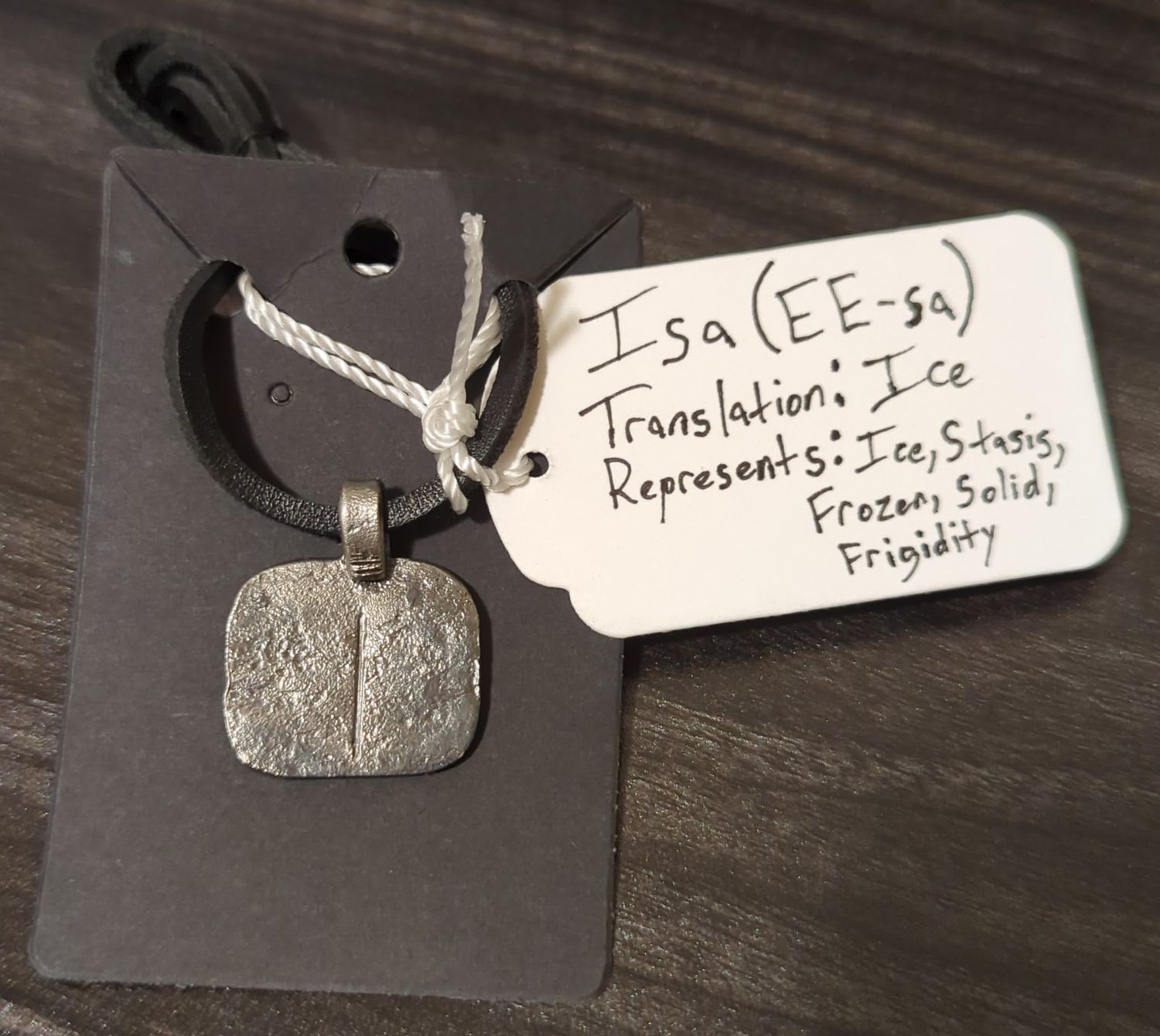 Norse Rune Pendant (Isa)