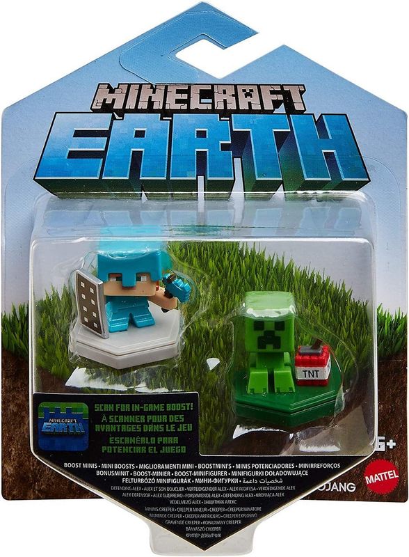 Minecraft Earth Alex &amp; Mining Creeper Mini Figures
