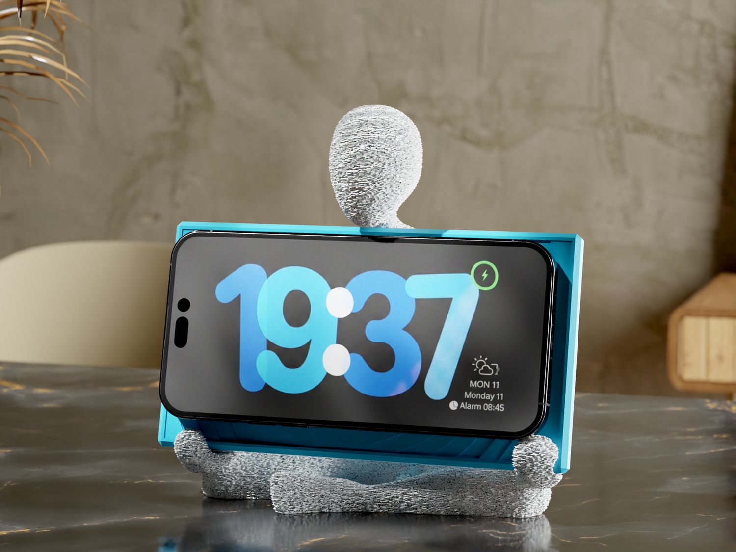 Siting smartphone holder figure