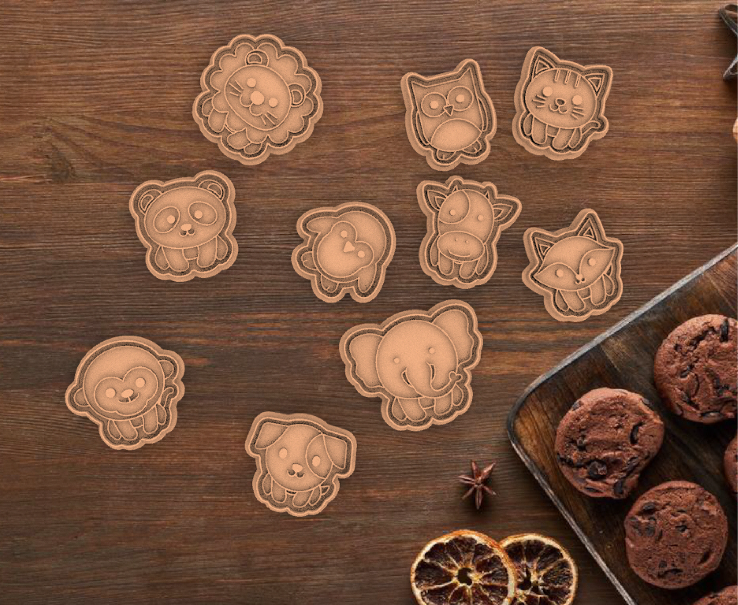 Animals Cookies cutters Brown