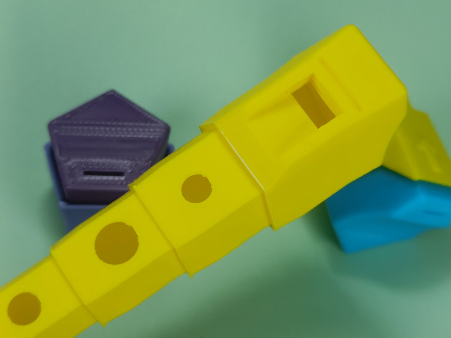 Yellow Five-note collapsible flute/whistle
