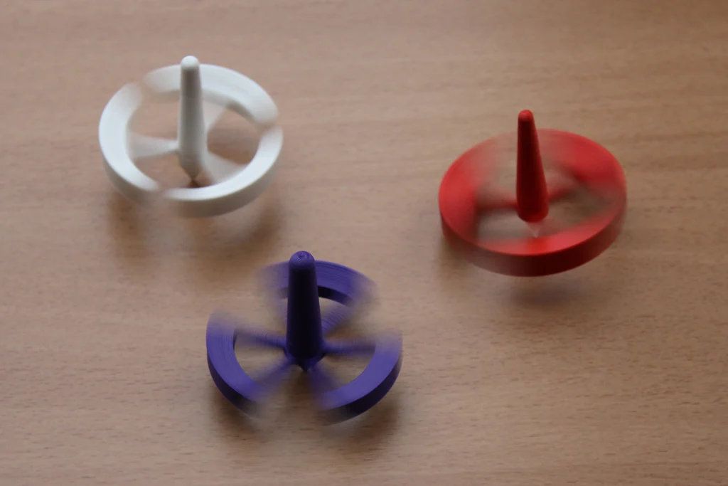 Printed Spinning Top White