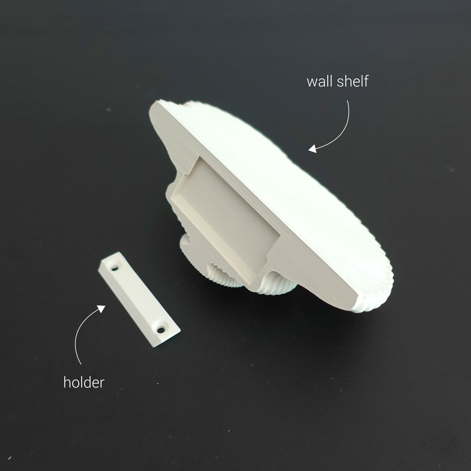Tinder Fungus Wall Holder White