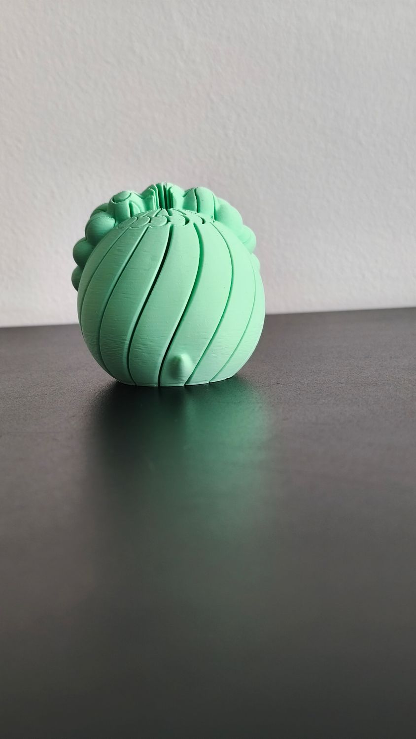 Lion Face Slime Fidget Green