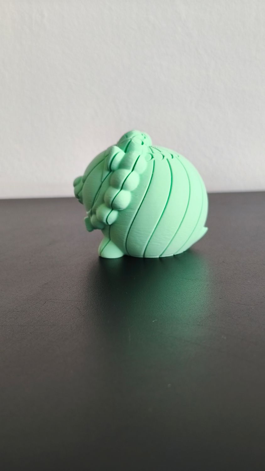 Lion Face Slime Fidget Green