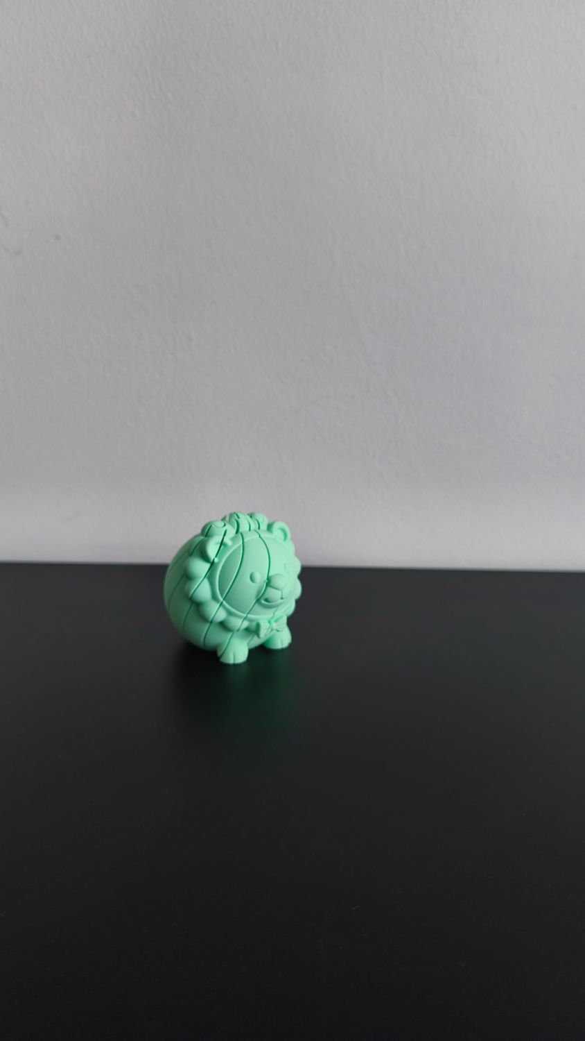 Lion Face Slime Fidget Green