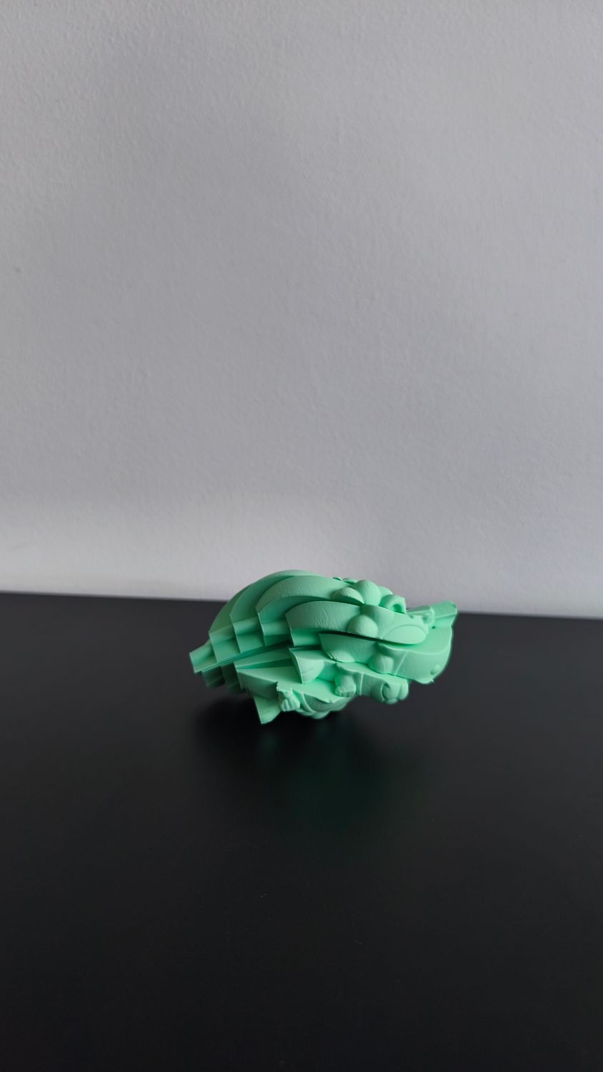 Lion Face Slime Fidget Green