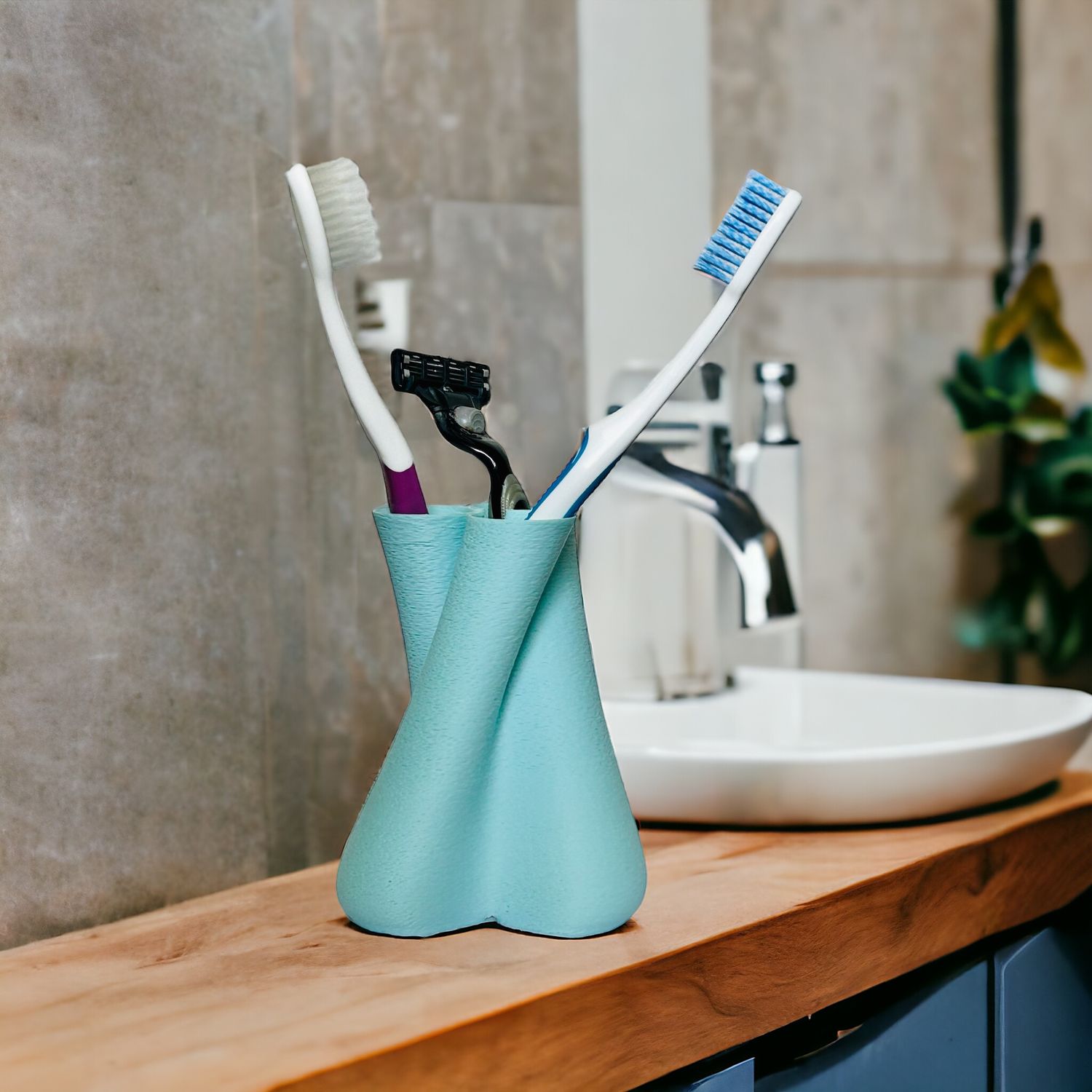 TREFLE | Toothbrush Cup Matte Blue