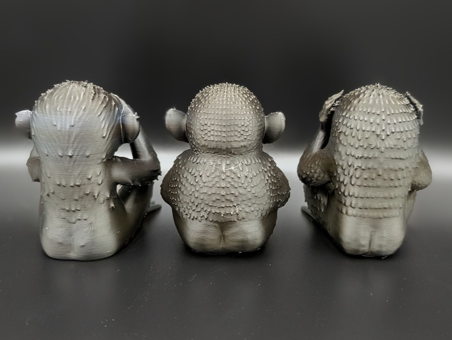 Three Wise Gremlins Black