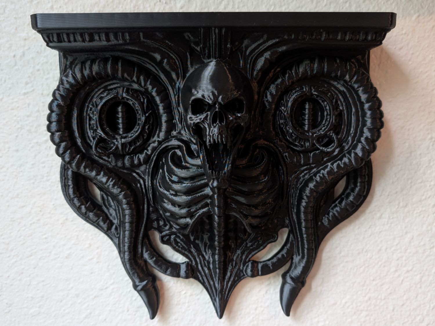 Small Biohorror Wall Shelf Black